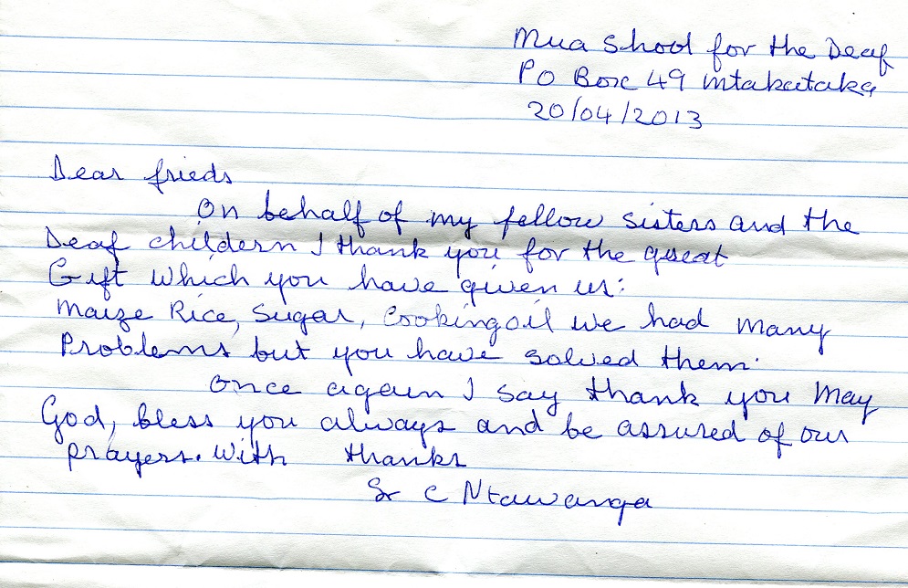 Thank you letter